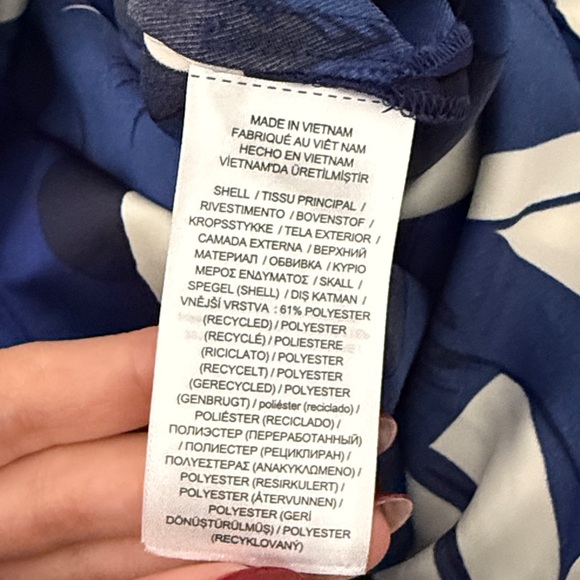 Lauren Ralph Lauren blue white long sleeve shirt dress - Picture 12 of 13